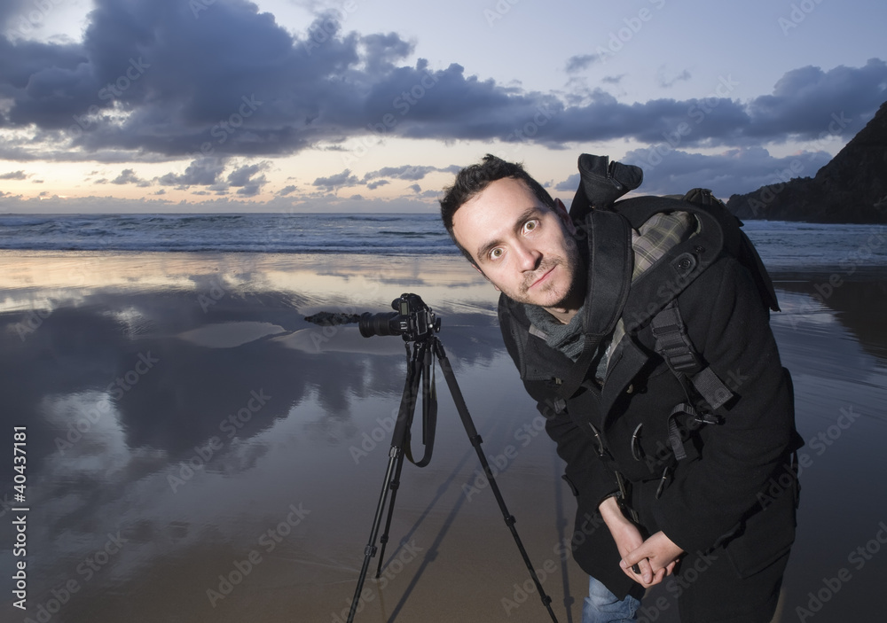 photographer on the beach