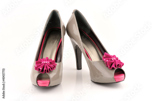 Woman Dark Cream Pink Shoes Patent Leather