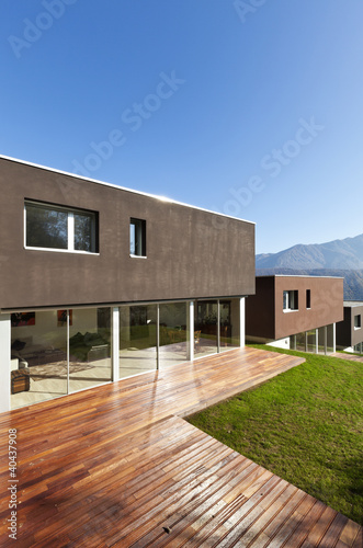 beautiful modern house with garden, outdoor © alexandre zveiger