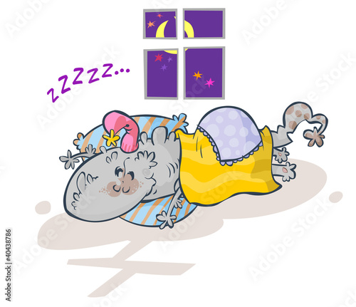 Fotografie Cute Amiable Sleeping Monster.