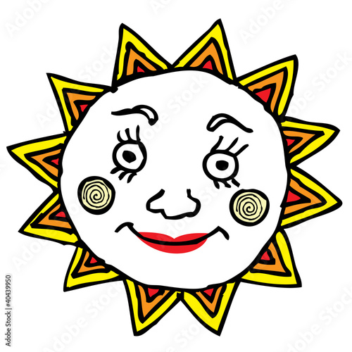 illustration of funny Sun