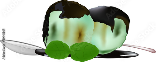 gelato menta e cioccolato