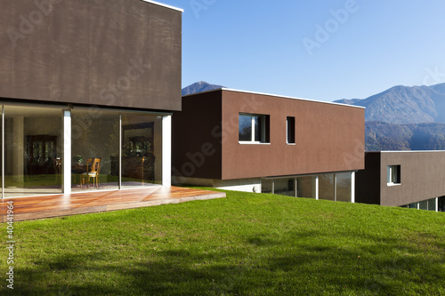 beautiful modern house with garden, outdoor © alexandre zveiger