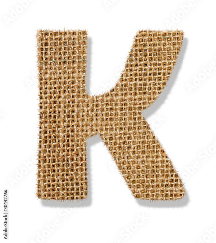 Wallpaper Mural The letter "K" is made of coarse cloth. Torontodigital.ca