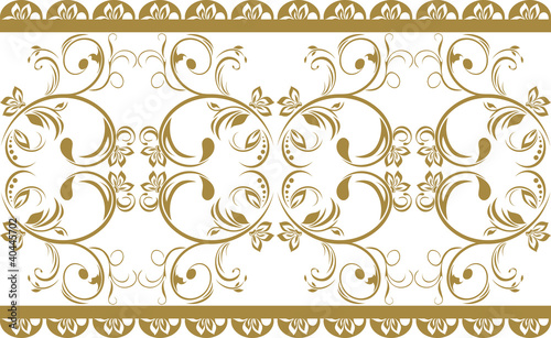 Ornamental border isolated on the white