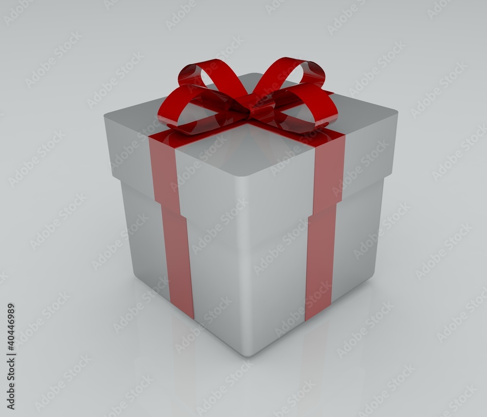 Gift box over white background 3d illustration Gift box over white background 3d illustration