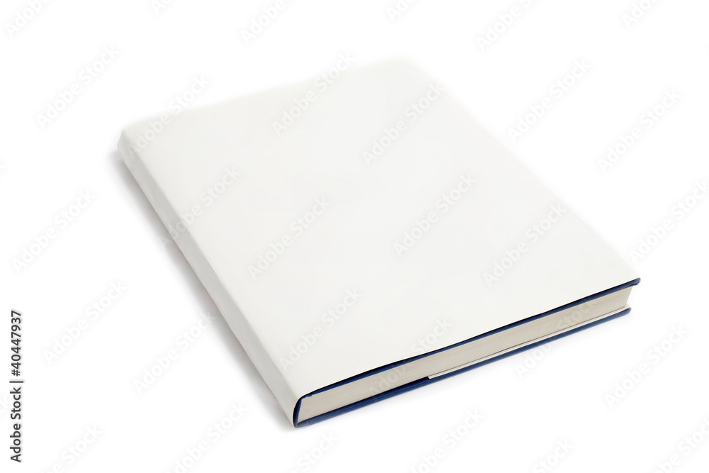 Blank book cover white