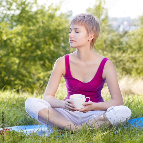 Young woman meditating