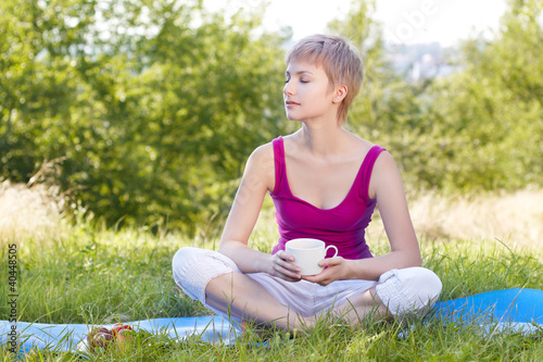 Young woman meditating