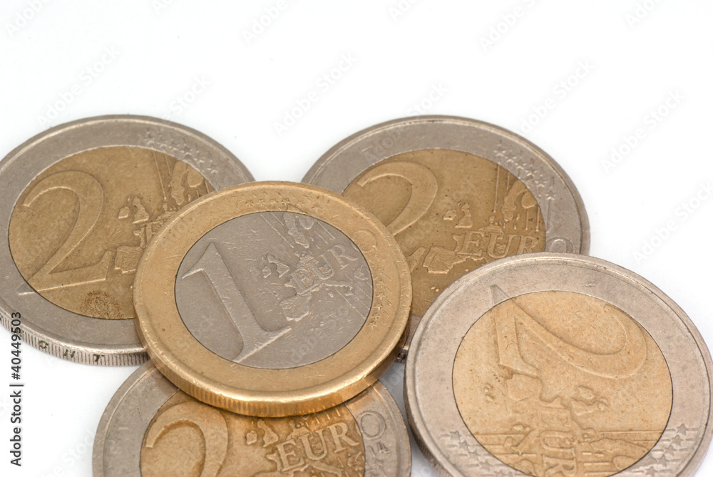 1 and 2 euro coins 1 and 2 euro coins