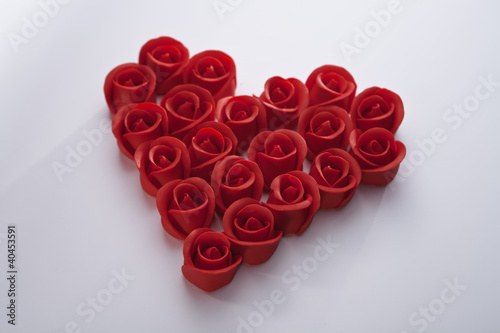 Serce wykonane z róż