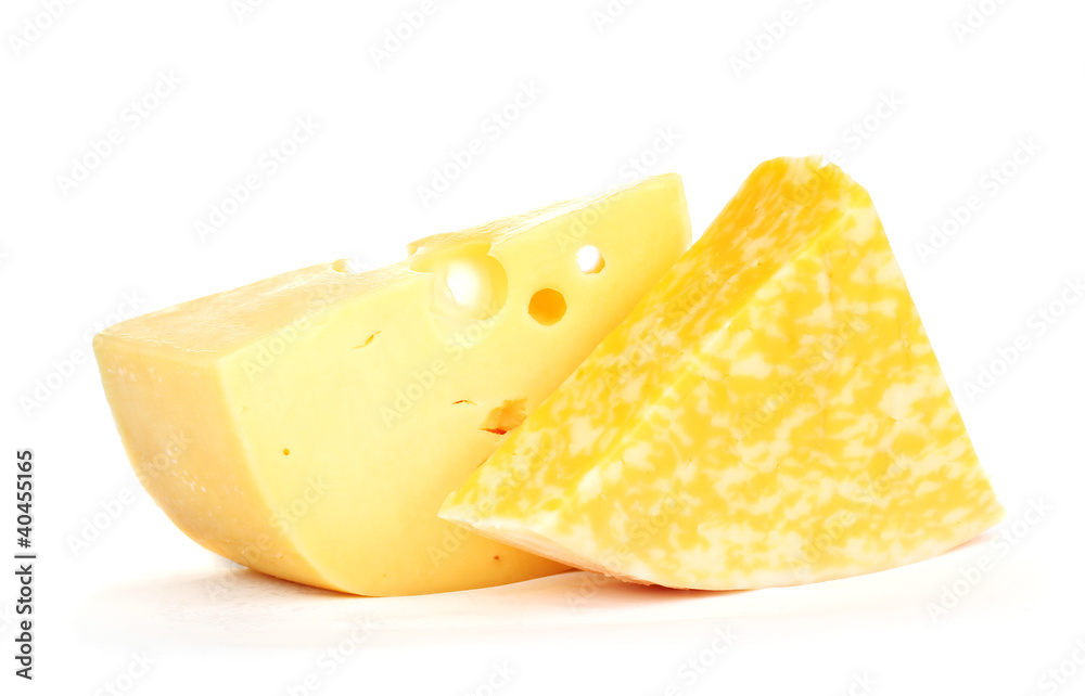 Cheese isolated on white Cheese isolated on white