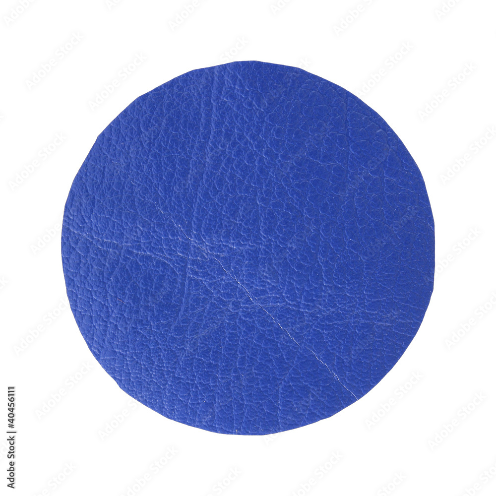 blank blue leather label isolated on white with clipping path blank blue leather label isolated on white with clipping path