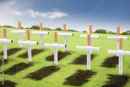 smoking kills, smokers graveyard concept