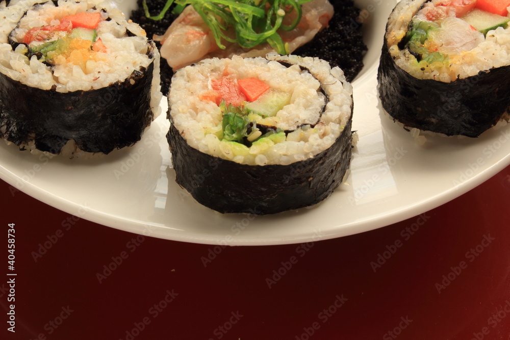 Maki sushi. Maki sushi.