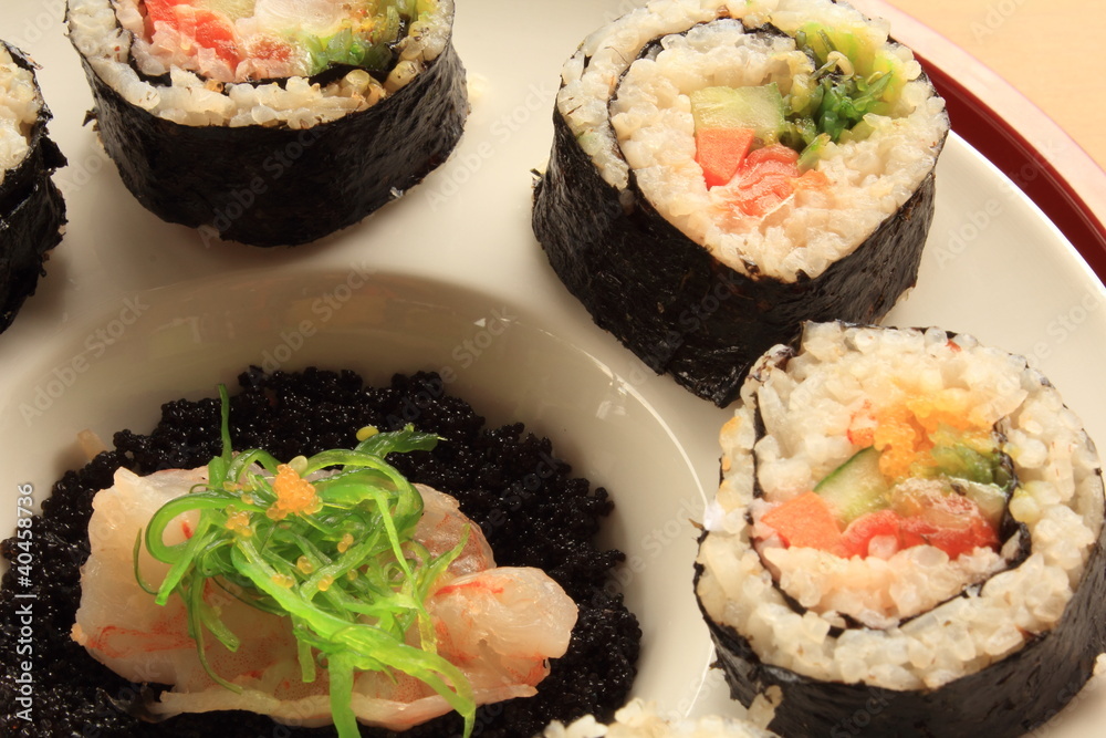 Maki sushi. Maki sushi.