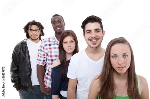 Happy group of young and fresh people