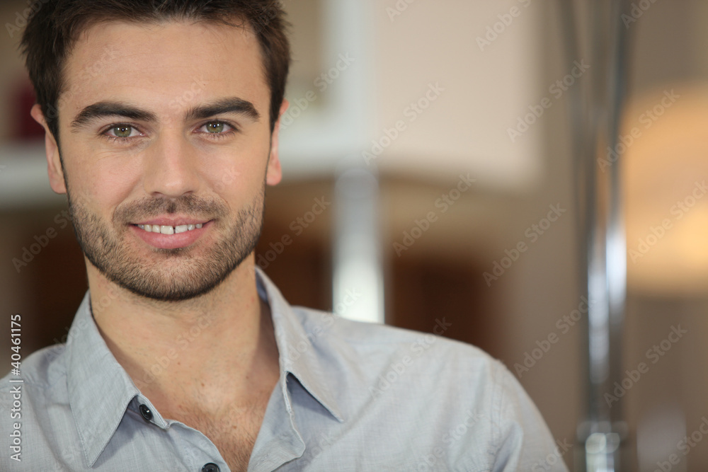 portrait of handsome dark-haired man portrait of handsome dark-haired man