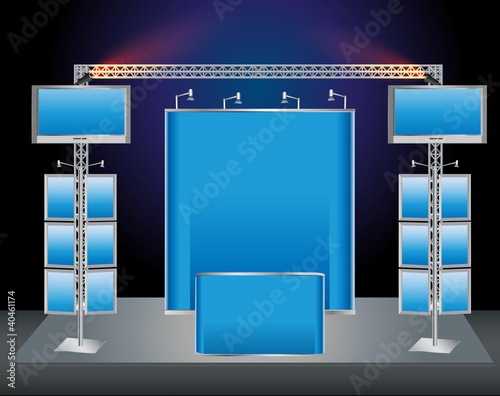 Vector Blank trade exhibition stand and counter display