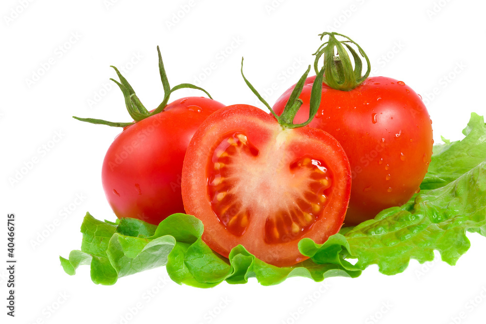 Fresh tomatoes isolated on white Fresh tomatoes isolated on white