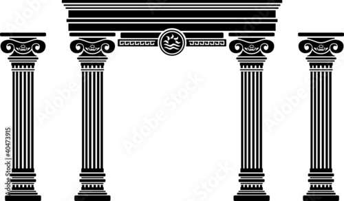 fantasy arch and columns. stencil. sixth variant