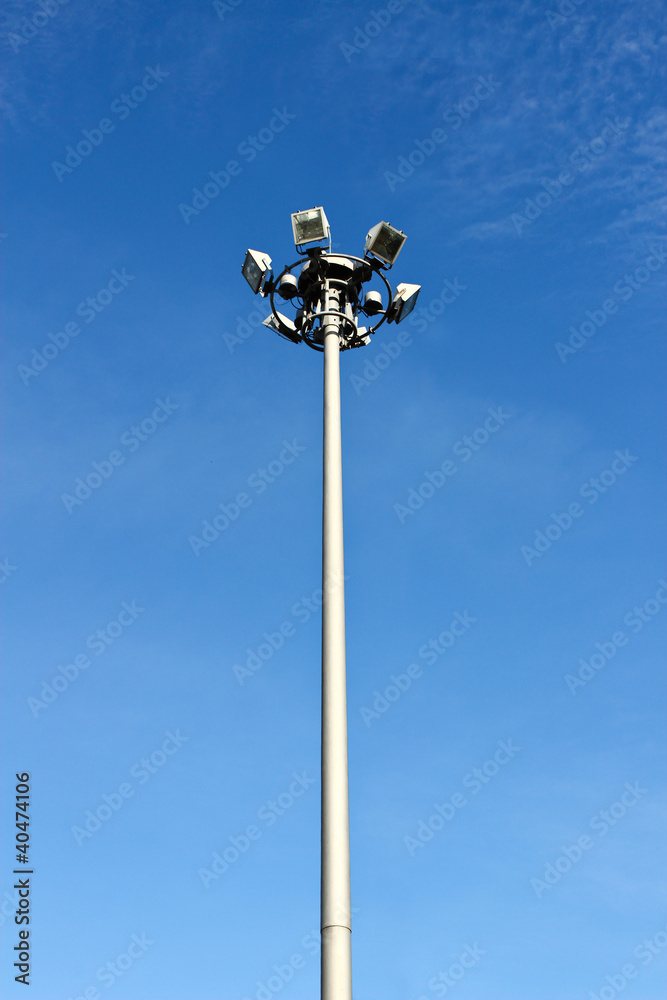light pole on blusky background light pole on blusky background