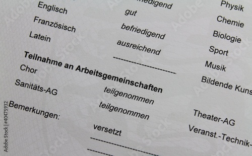 Schulzeugnis