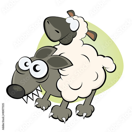 wolf schaf cartoon