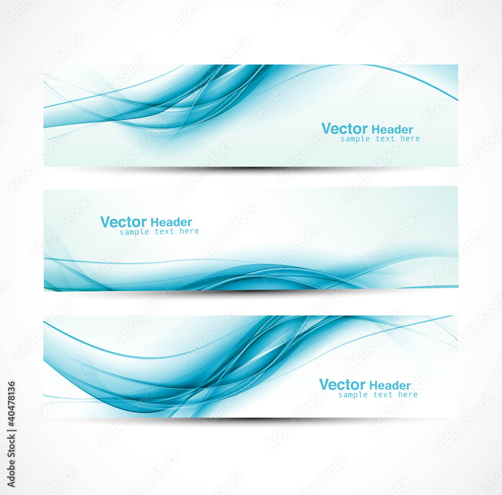 abstract new wave header vector set