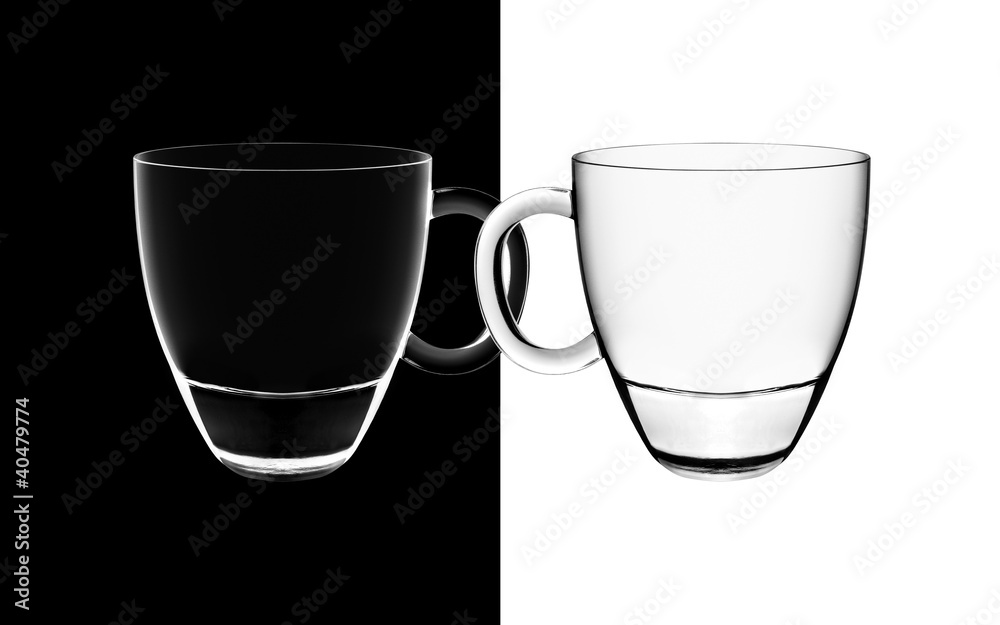 glasses in backlight on the black and white glasses in backlight on the black and white