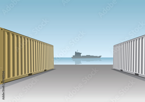 Cargo Containers at a dock