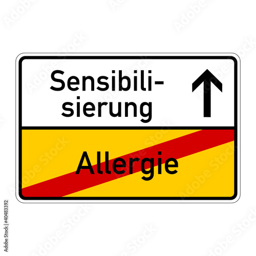 ortsschild allergie sensibilisierung I