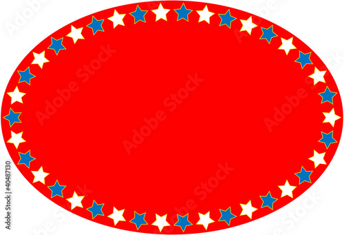 EPS8 Vector Red White Blue Oval Star Background