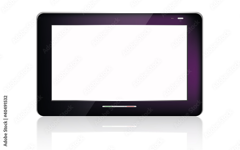 Black abstract tablet pc on white background Black abstract tablet pc on white background