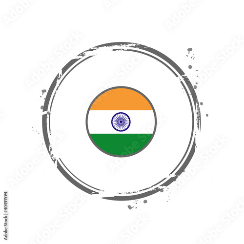 timbre drapeau inde