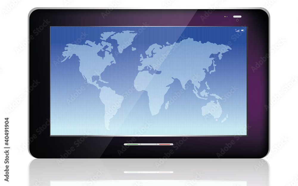 Black abstract tablet pc on white background Black abstract tablet pc on white background