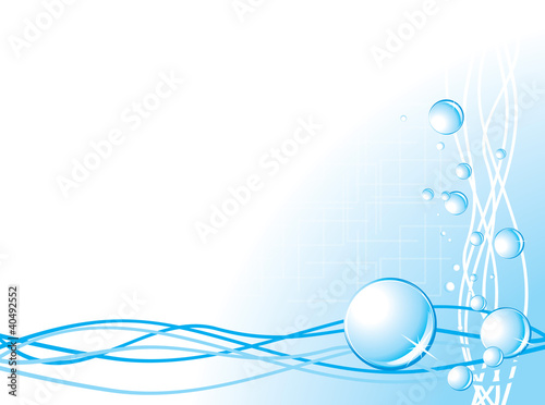 Bubbles on the abstract background