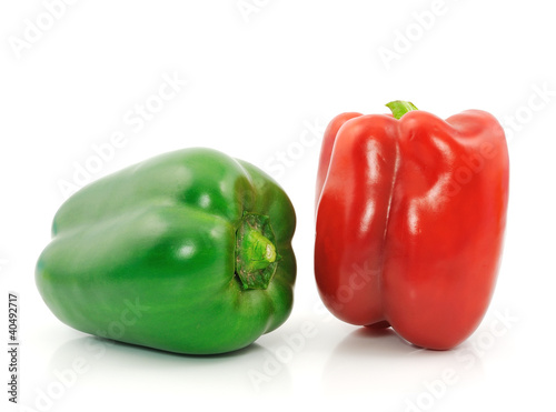 paprika peppers isolated on white background