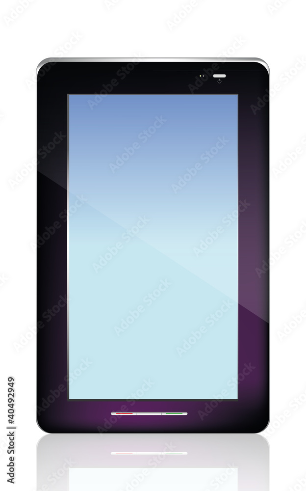 Black abstract tablet pc on white background Black abstract tablet pc on white background