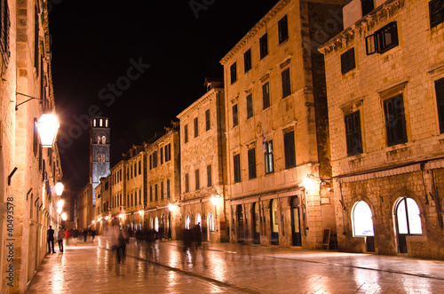 Croatia, Dubrovnik at night