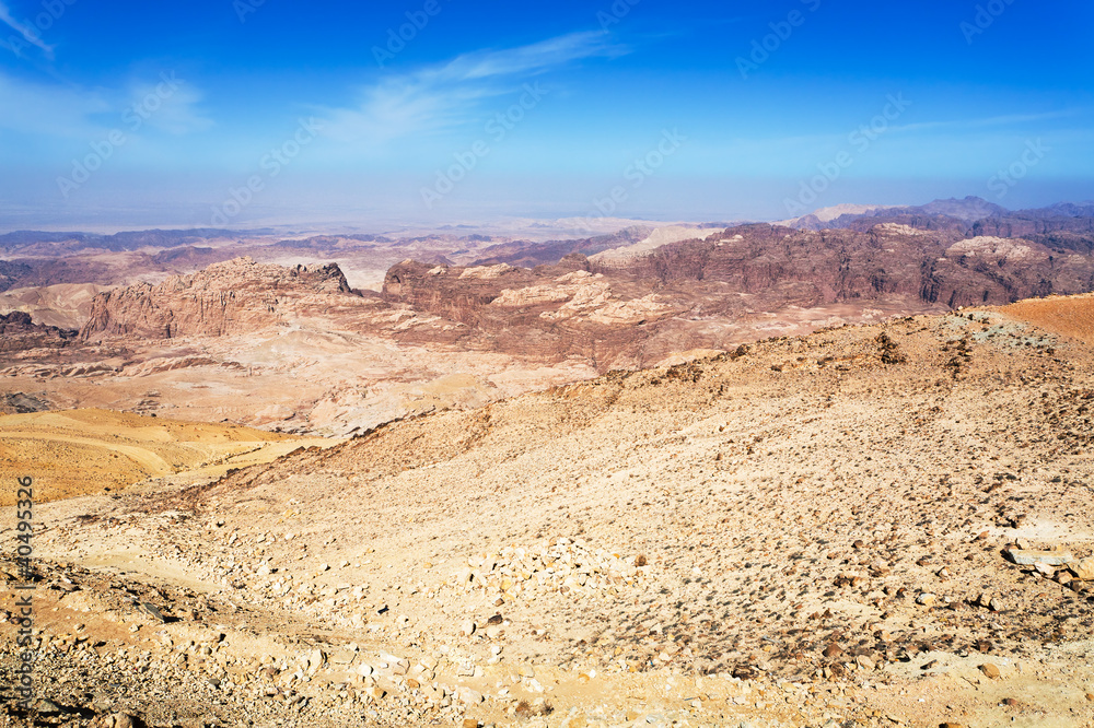 Fototapeta premium mountain panorama of Jordan near Petra