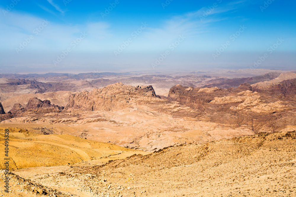 mountain panorama of Jordan near Petra