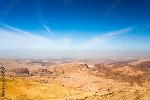 mountain panorama of Jordan near Petra