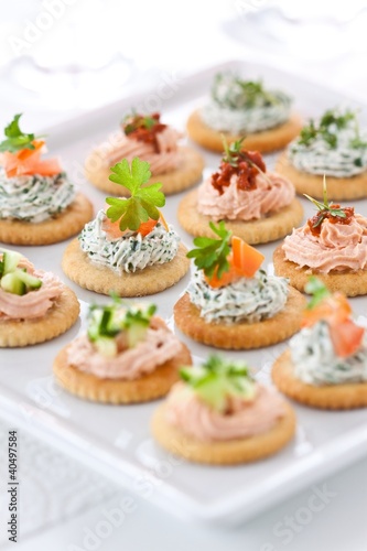 Wallpaper Mural Finger food: Cream cheese cracker Torontodigital.ca