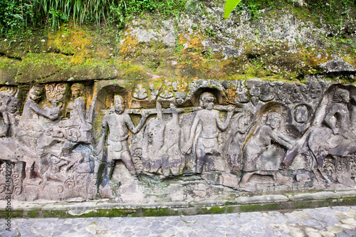 Yeh Pulu - Famous carved cliff face, Ubud photo