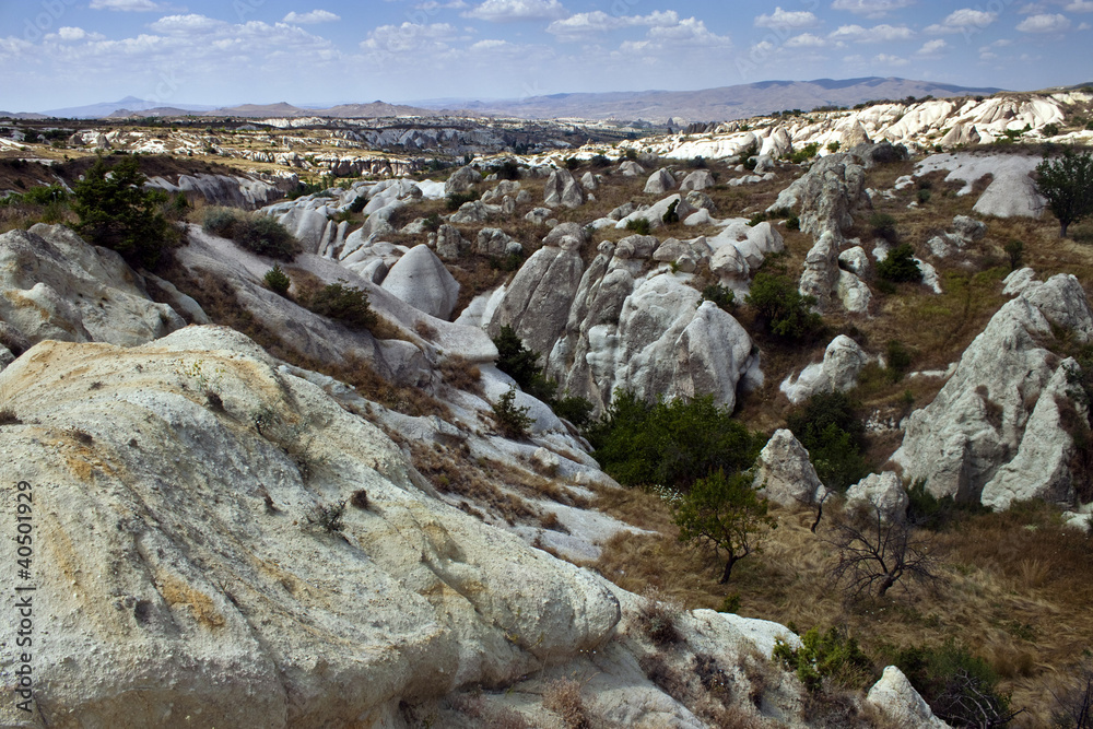 Unusual volcanic landscape in Cappadocia, Turkey