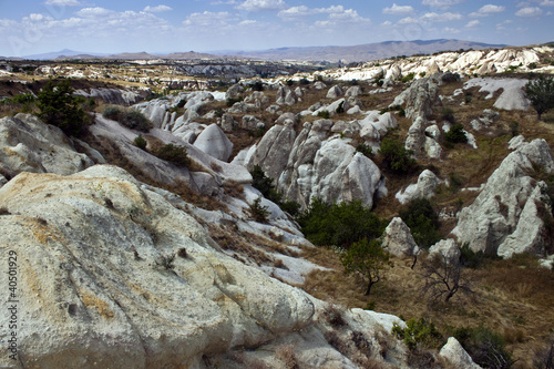 Unusual volcanic landscape in Cappadocia, Turkey © Matyas Rehak