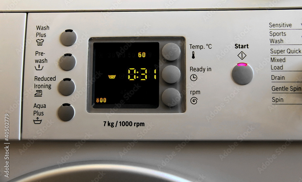 Panel of a washing machine Panel of a washing machine