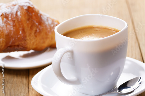 Coffee with croissants