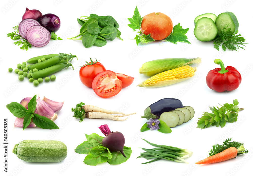 Collage of vegetables Collage of vegetables